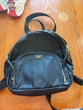 kate spade black nylon mini backpack